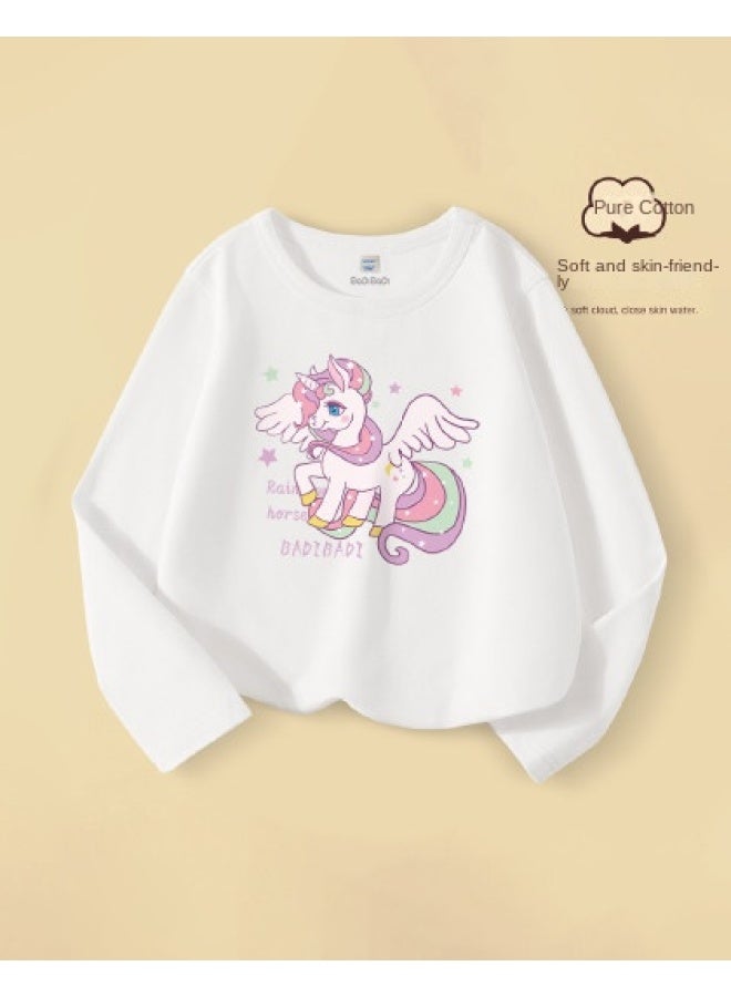Badibadi Children's Long Sleeve T-shirt, Autumn Style, Cotton Top, Girls' Layering Shirt, Comfortable Top - Image 1