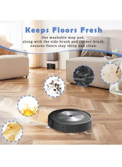 Excefore 5 Pack i5 Replacement Mop Pads Washable and Reusable Mop Pads Premium Microfiber Mop Pads Replacement for iRobot Roomba Combo i5 i5+ j5 j5+ Robot Vacuum Cleaner Eco Friendly and Reusable  - Image 4
