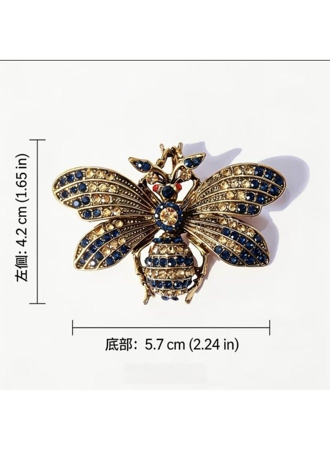 Luxury & Trendy Crystal Rhinestone Accessory Brooch Pin for Women, for clothes and Bags Fashion Enamel Available in different shapes and colors Gold/Silver (Bee 3) - Image 4