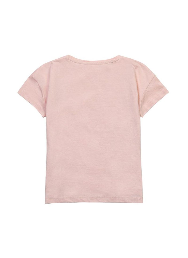 MINOTI Girls Short Sleeve T-Shirt with Front Print  - Image 2