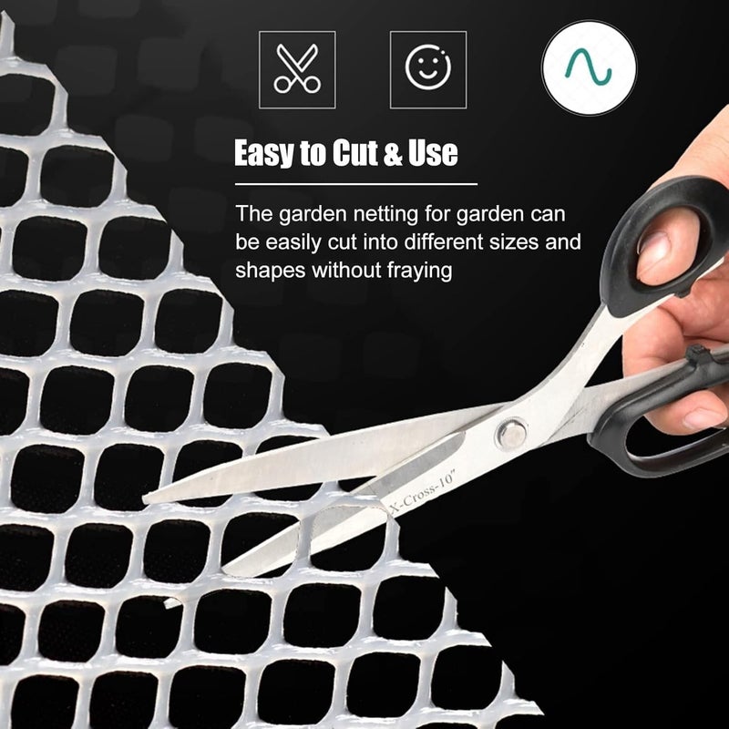 Balcony Safety Mesh White Plastic Wire Mesh Craft Fence Pet Hexagonal Poultry Fence Rabbit Dog Cat(0.4x5m/1.3x16.4ft) - Image 4