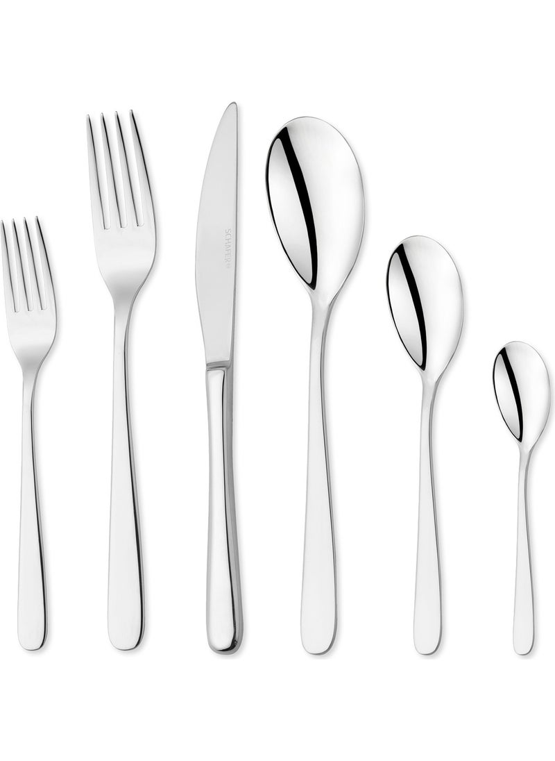 Schafer Hamburg 72 Piece Fork Spoon Knife Set Silver03  - Image 1