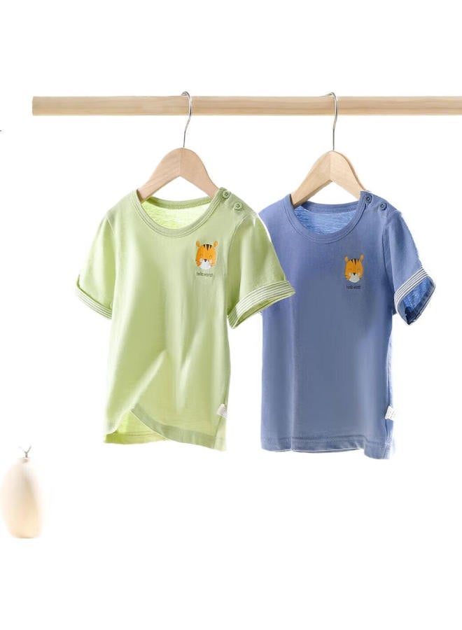 YUZHAOLIN Children'S Short Sleeve T-Shirt Summer Boys Cotton Round Neck T-Shirt Baby Clothes Kids Clothing *English Little Lion - Image 2