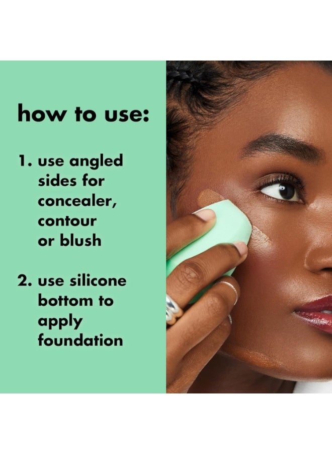 elf e.l.f. Angled Silicone Face Sponge, Angled Design For Cream & Liquid Blush, Bronzer, Foundation & Concealer, Vegan & Cruelty-free - Image 3