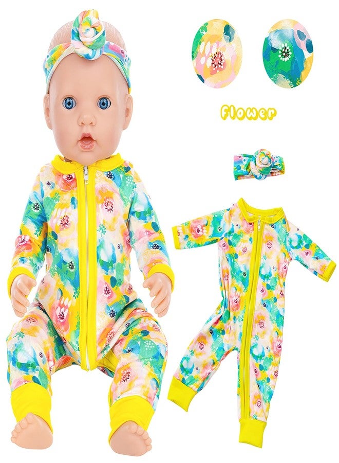 Unicorn Element 5 Sets 14-18 Inch Baby Doll Clothes and Headbands for 17 Inch Dolls 10-Piece Set Including Casual Outfits and Accessories Perfect for 15-18 Inch Dolls (Doll NOT Included) - Image 3