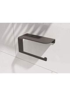 INDIAN DECOR INDIAN DECOR 49200 Black Metal Toilet Roll Holder Toilet Tissue Paper Roll Holder Dispenser Reserve Bathroom Storage Organization Hanging Holds One Roll Black Made in India  - Image 3
