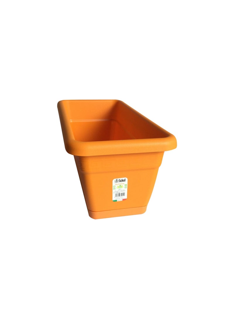 أيدل صندوق زراعة بالكون مستطيل الشكل - صندوق نافذة بلاستيكي متعدد الألوان ووعاء زهور خارجي للأعشاب والخضروات والنباتات - بأحجام متعددة (14 لتر، 17 لتر، 21 لتر) وألوان - صنع في إيطاليا - بواسطة إيديل - Image 2