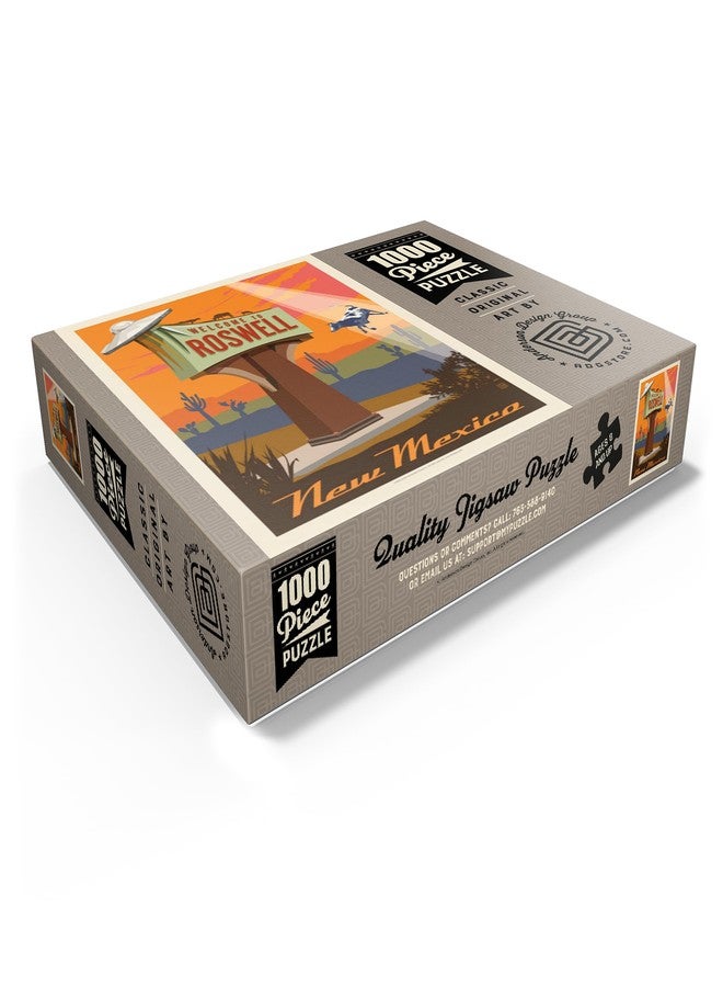 MyPuzzle.com MyPuzzle Roswell, New Mexico, Vintage Poster - Premium 1000 Piece Jigsaw Puzzle for Adults - Image 3