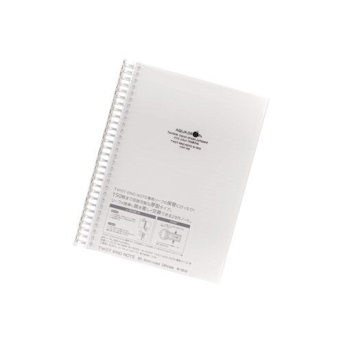 LIHIT LAB. Refillable Notebook, 150 Pages, 9.9 x 7.8 inches, Clear (N-1610-1) - Image 1