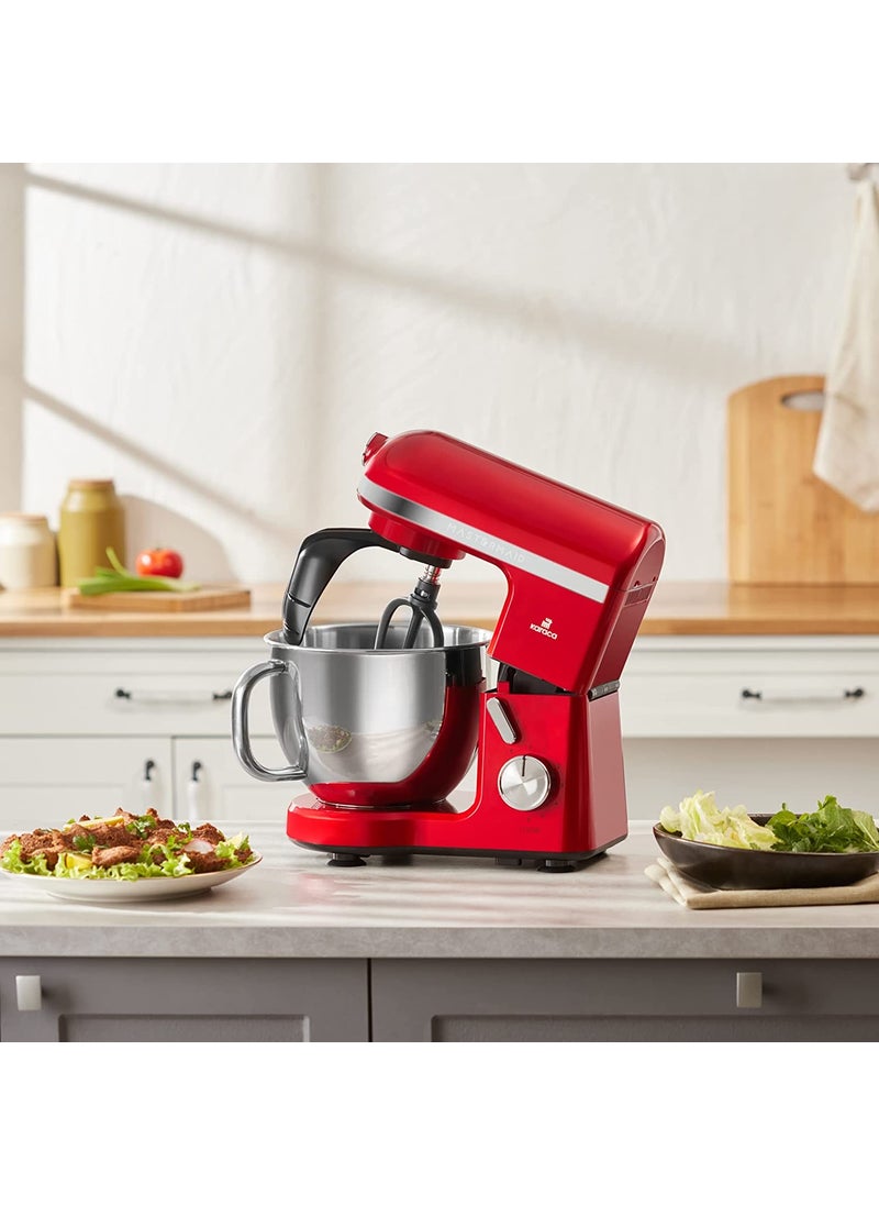 Karaca Mastermaid Chef Pro Double Arm Stand Mixer Red 1750 W  - Image 4