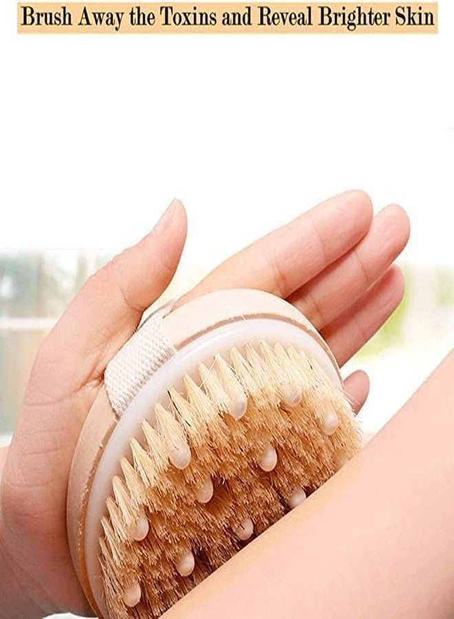 Runmay Dry Brushing Body Brush Exfoliating Body Scrubber Wooden Shower Brush Body Exfoliator Dry Brush Bath Brush for Cellulite and Lymphatic, Improve Circulation, Stop Ingrown Hairs - Image 4