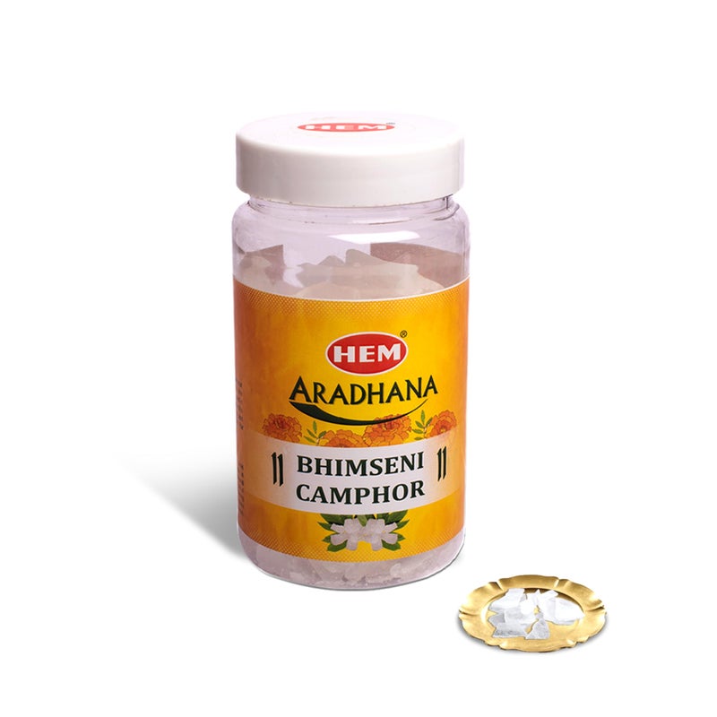 Hem Aradhana Bhimseni Camphor - 100g Jar | 100% Pure & Natural Perfect for Puja, Havan, Meditation & Aromatherapy | Sweet Fragrance, Air Purifier & Stress Reliever | Sustainable - Image 3
