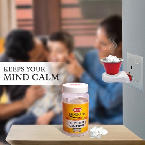 Hem Aradhana Bhimseni Camphor - 100g Jar | 100% Pure & Natural Perfect for Puja, Havan, Meditation & Aromatherapy | Sweet Fragrance, Air Purifier & Stress Reliever | Sustainable - Image 5