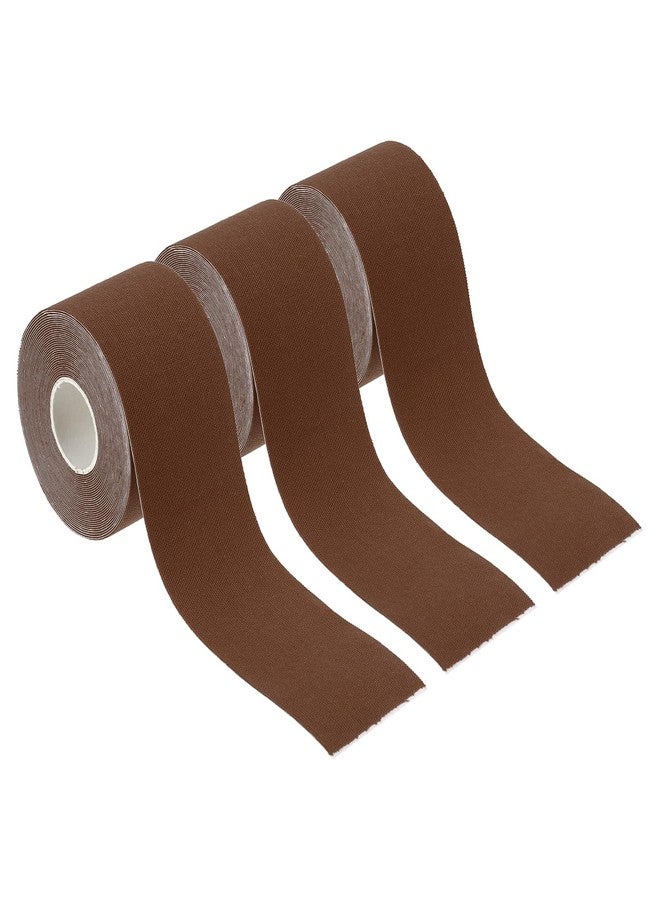 PATIKIL 16.4ft x 2 Inch Aerial Hoop Tape, 3 Roll Athletic Tape Adhesive Non-Slip Grip Tape Yoga Rig Sports Tape for Wrapping Exercises Gymnastics, Brown - Image 1
