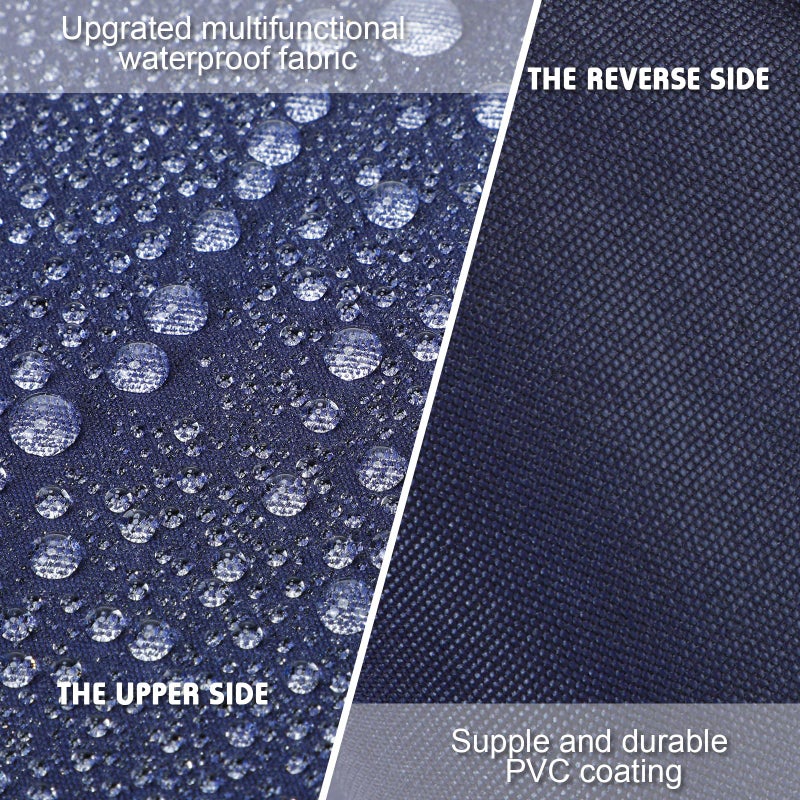Mindsoft 4 Set Patio Cushion Covers Replacement Water UV Resistant Outdoor Cushion Slipcovers with Zipper Chair Seat Covers for Outdoor(24 x 21.3 inches, 24 x 24 x 4.7 inche,Dark Blue) - Image 3
