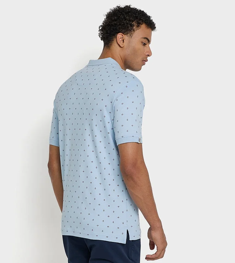 Ben Sherman  Ben Sherman Men's Short Sleeve Printed Polo Tees for Men | Best Price UAE