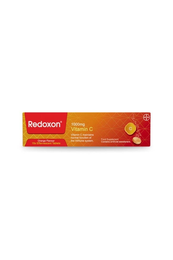 BAYER Redoxon Vitamin C Orange Effervescent 15 Tablets - Image 1