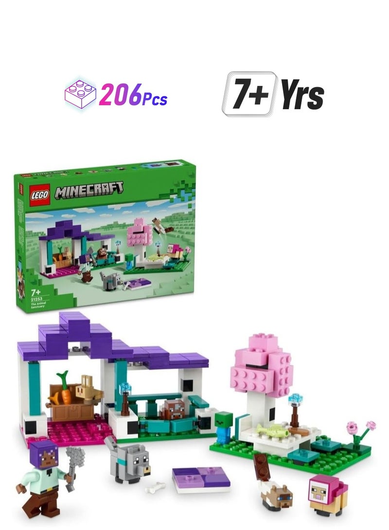 LEGO LEGO Minecraft The Animal Sanctuary 21253 Building Blocks Toy Set (206 Pieces)  - Image 1