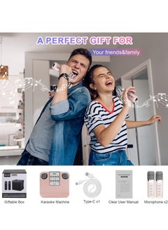 Karaoke Machine with 2 Microphones,Karaoke Machine for Adults and Kids,Portable Mini Karaoke Speaker PA System,Support Bluetooth/USB/AUX/TF, Karaoke Kit for TV,Home Party, Meeting,Outdoor (Pink) - pzsku/Z52E1EA2BBE883EC91DF7Z/45/_/1739784200/c5ab8880-cedd-4741-9f39-f12cceb048ed