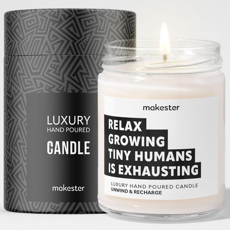 Mum to Be Gifts  Luxury Soy Wax Candle  Vanilla Jasmine Sugared Almond  Makester