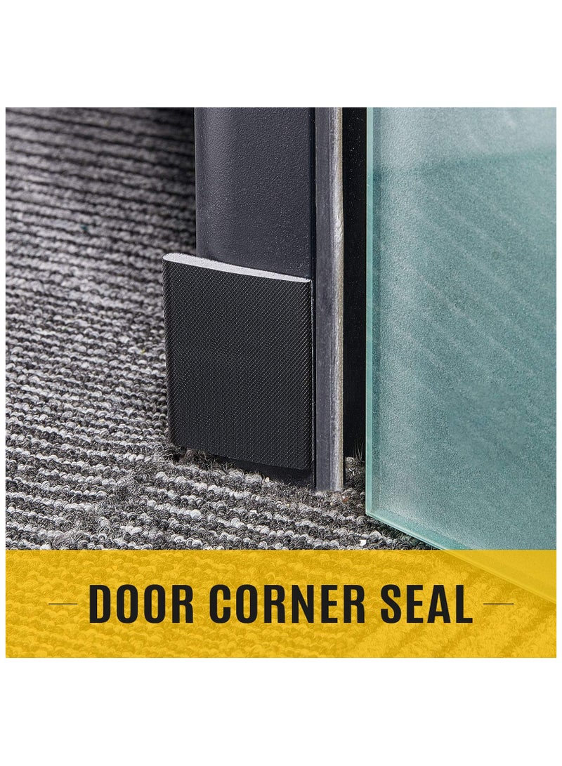 SYOSI Door Corner Seal, Weatherstripping Exterior Door Frame Seal, Door Frame Seal Wedge Draft Stopper, Draft Stopper Adhesive Corner Seal Pads, for Weather Stripping and Draft Protection (Black,16 Pieces)  - Image 4