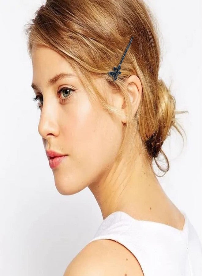 VinBee Blue Vintage Hair Pins Bobby Pins Crystal Rhinestone Hair Clips Accessories for Women and Girls,Navy Blue HairAccessories,Decorative Bobby Pins-6 PACK - Image 4