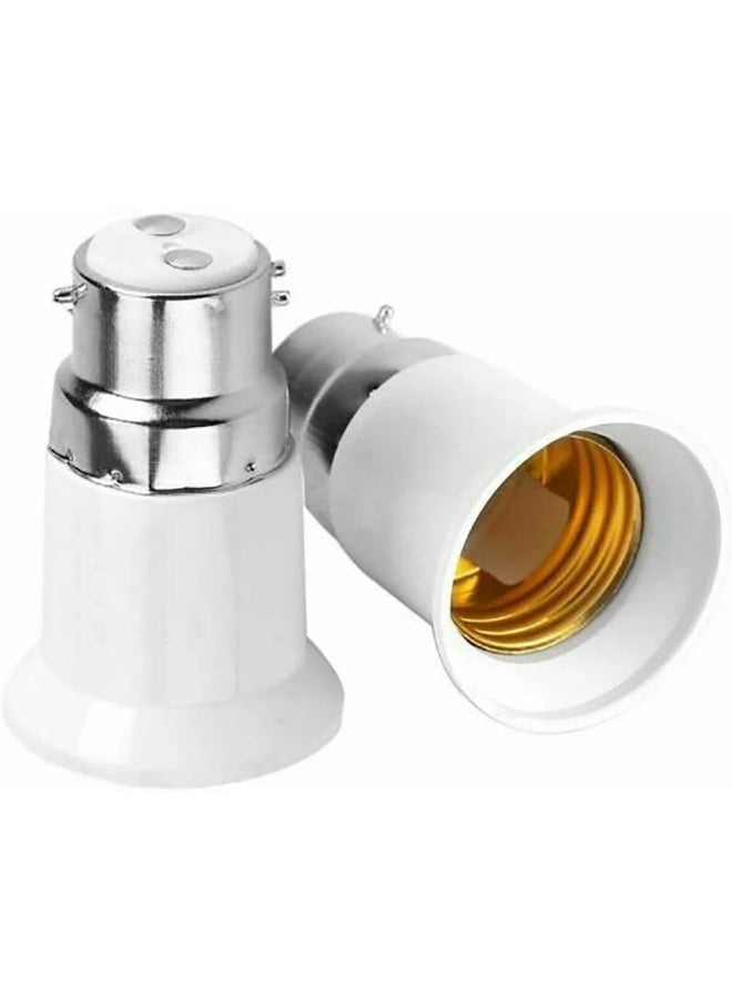 Royal Apex Royal Apex B22 To E27 Bulb Base Converter Energy Saving Bc Bayonet Cap Screw Bulb Holder Adapter For Home Replacement Lighting (2Pcs)  - Image 1