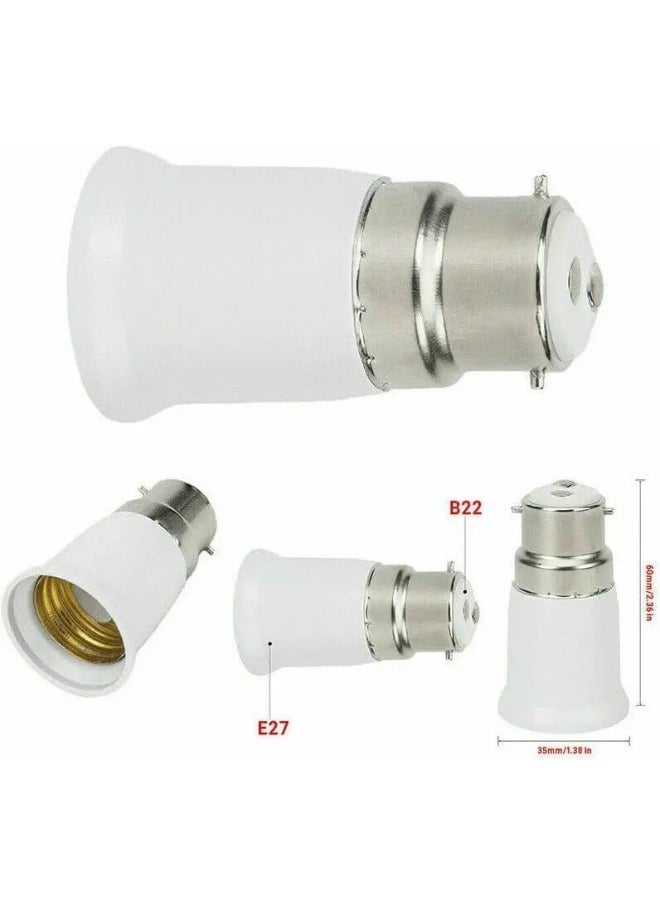 Royal Apex Royal Apex B22 To E27 Bulb Base Converter Energy Saving Bc Bayonet Cap Screw Bulb Holder Adapter For Home Replacement Lighting (2Pcs)  - Image 3