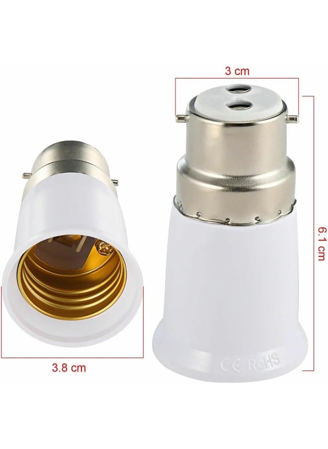 Royal Apex Royal Apex B22 To E27 Bulb Base Converter Energy Saving Bc Bayonet Cap Screw Bulb Holder Adapter For Home Replacement Lighting (2Pcs)  - Image 2