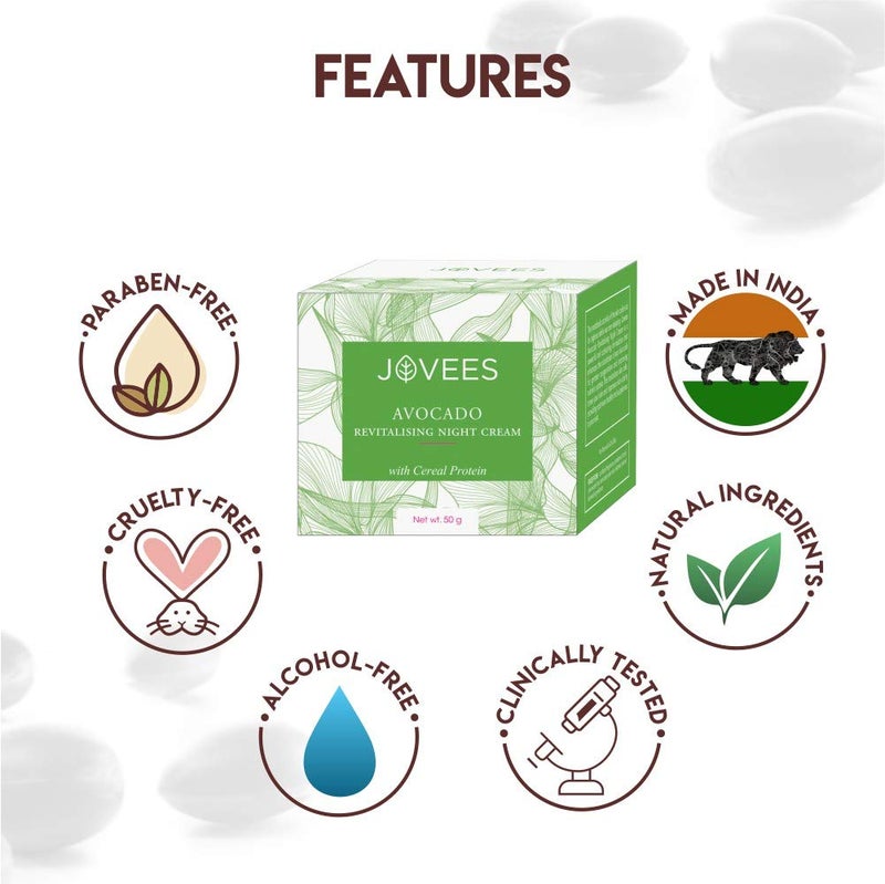 Jovees كريم الليل العشبي من جوفيس مع الأفوكادو لبشرة أكثر شبابًا وإشراقًا 50 جرام - Image 3