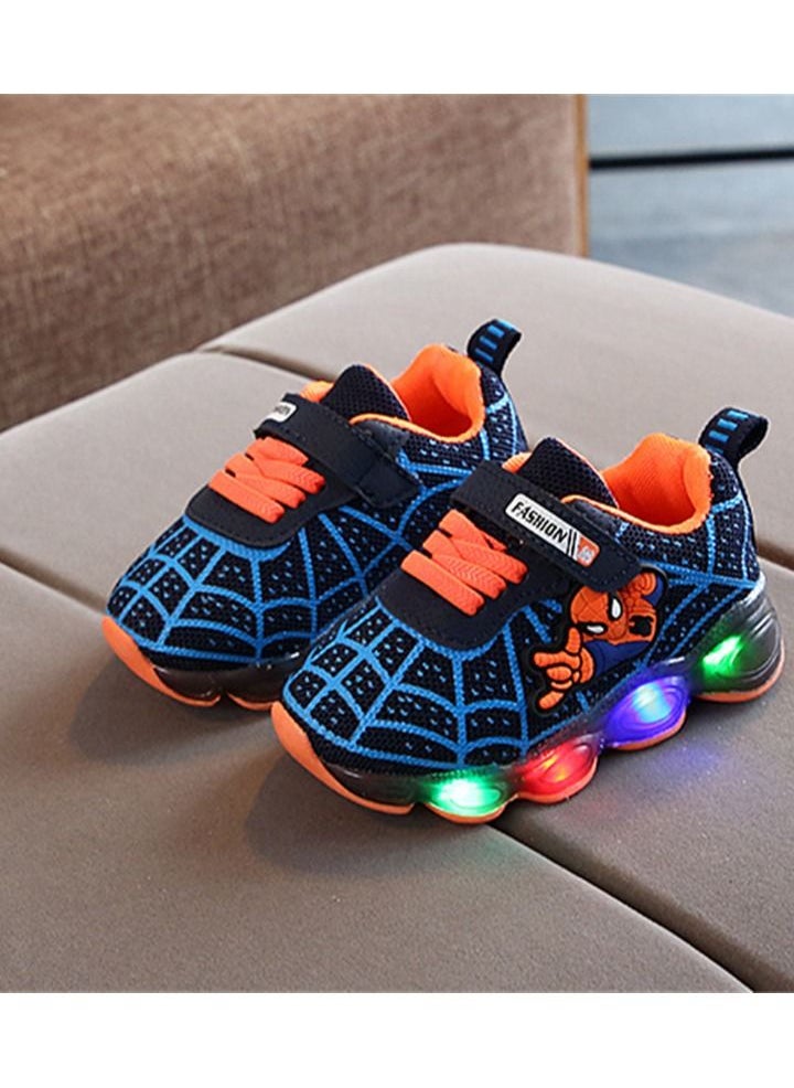 Loquat - Baby Flash Led Light Sneakers Blue - Image 1