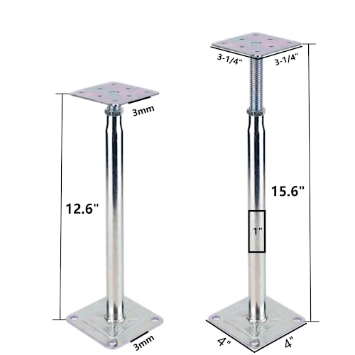 BGTLGIO Adjustable Support Jack for The Floor,Post Floor Joist Jacks,Mini Screw Jack- Post 12.6" to 15.6" (2PACK) - Image 2