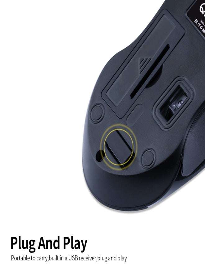 T-WOLF Q2 2.4G Wireless Optical Office 3 Button 1200 DPI Ergonomic Gaming for PC/Laptop Pink - Image 4