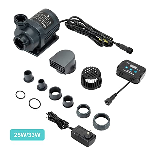 hygger 800GPH Quiet Submersible and External 24V Water Pump, with Controller (30%-100% Settings), Powerful Return Pump for Fish Tanks, Aquariums, Ponds, Fountains, Sump, Hydroponics (25W, 9.8ft) - Image 2