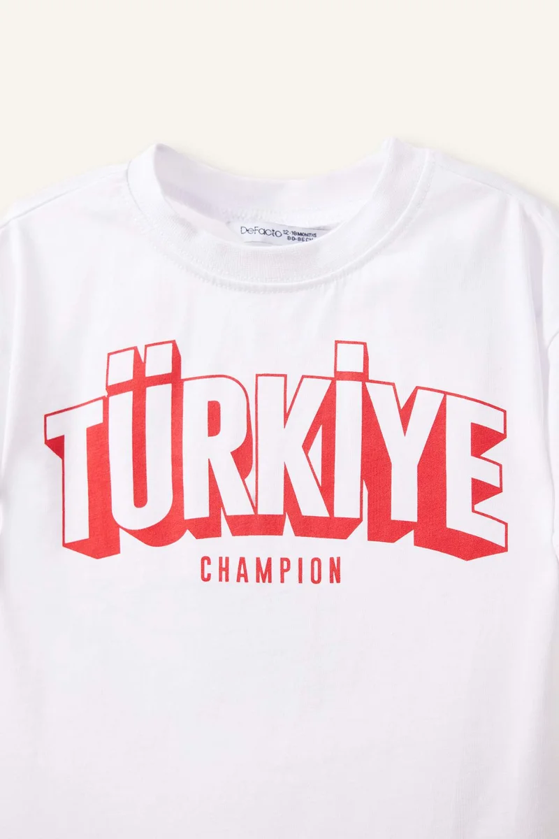 ديفاكتو Regular Fit Printed Short Sleeve T-Shirt
