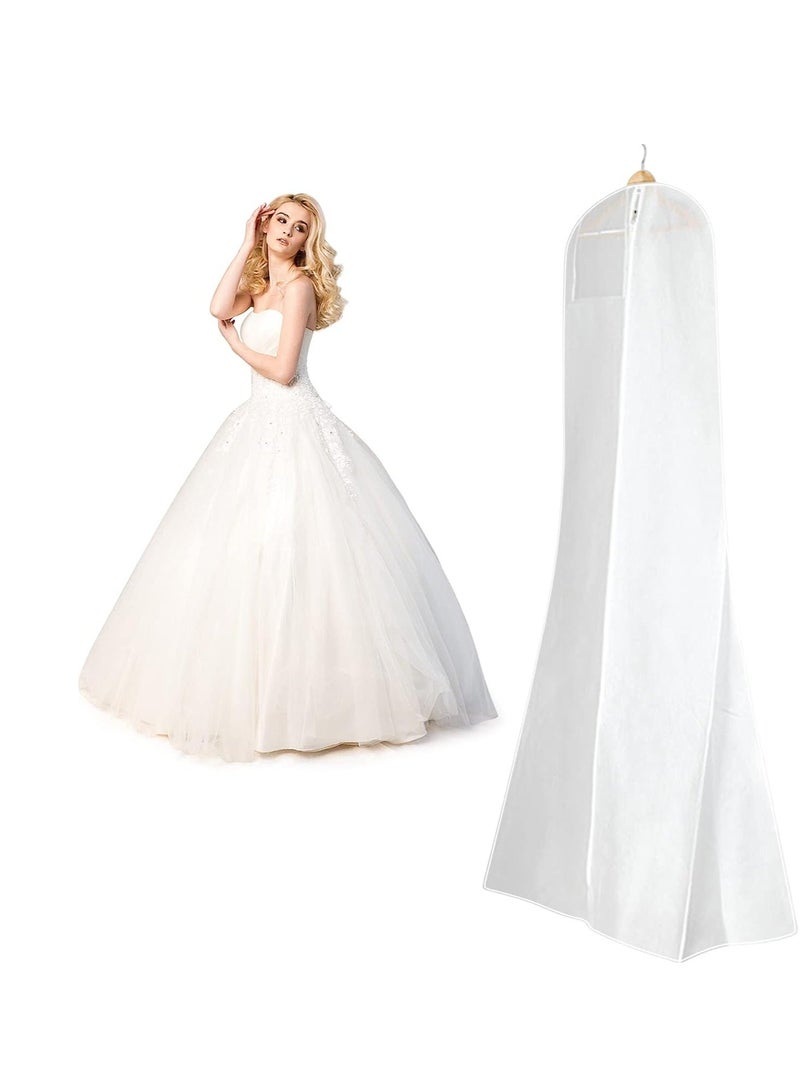 Y&D Wedding Dress Dust Bag, Garment Clothing Cover Storage Breathable Anti-Dust Clothes with External Transparent Pocket for Bridal Gowns Evening Dresses Suits Coats - Image 1