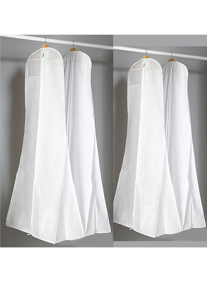 Y&D Wedding Dress Dust Bag, Garment Clothing Cover Storage Breathable Anti-Dust Clothes with External Transparent Pocket for Bridal Gowns Evening Dresses Suits Coats - Image 4