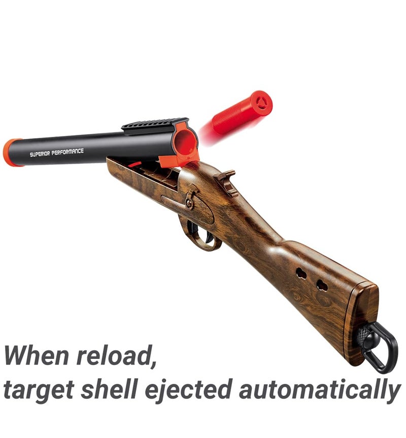 Ukola Safe Toy Double Barrel Gun for Boy with Ejecting Shell Soft Bullets,Realistic Model Shotgun Toys Foam Blaster Play Gun Toy with Soft Bullet Look Real Hunting Action for Children (MINIGUN) - Image 3