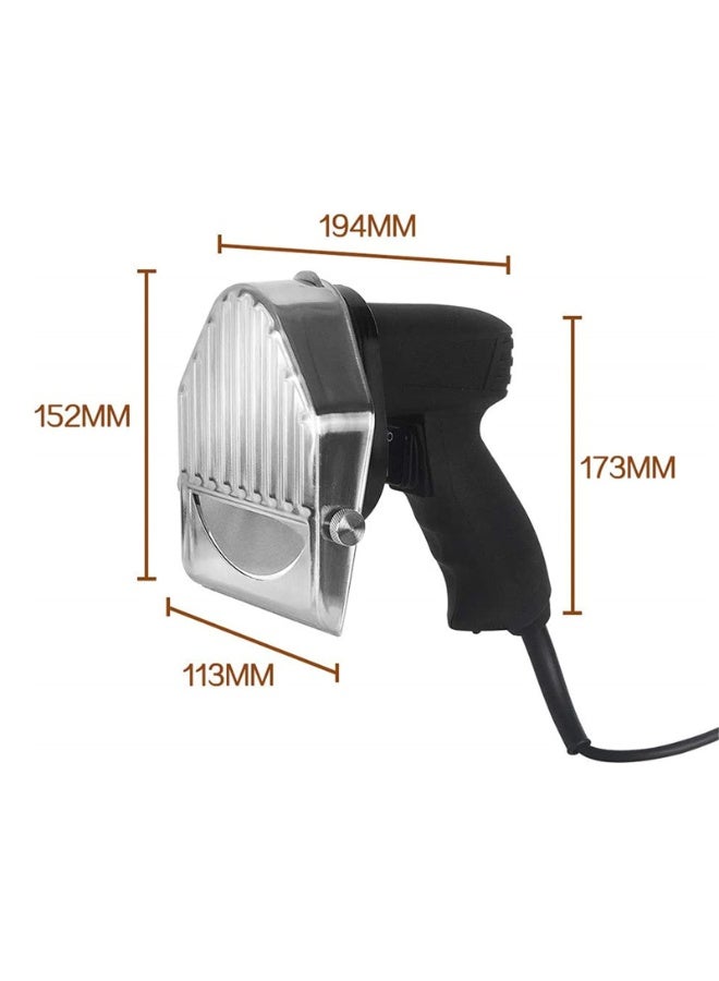 والالا قطاعة لحم الكباب الكهربائية مع شفرتين، آلة تقطيع جيروس الشاورما، قطاعة لحم محمولة باليد بشفرة 100 مم، قطاعة شواء تركية متعددة الوظائف، أدوات مطبخ لمعالجة الطعام في المطبخ - Image 5