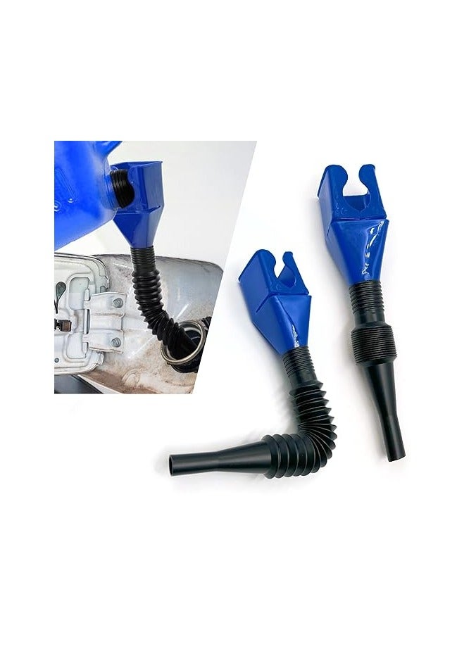 Generic Funnel for pouring and filling the car with fuel, engine oil or coolant, blue color. The advantage of its design, small size and flexible ability to expand and fold, makes it an important tool inside the car. The funnel head package is square-shaped and has a side opening so you can easily pour the liquid to the last drop without dirtying your clothes. The flexible hose reaches the most difficult area to fill oil or water. Small size and easy to store. You can put it in the car’s drawer, with the spare tire or in one of the pockets inside the car  - Image 2
