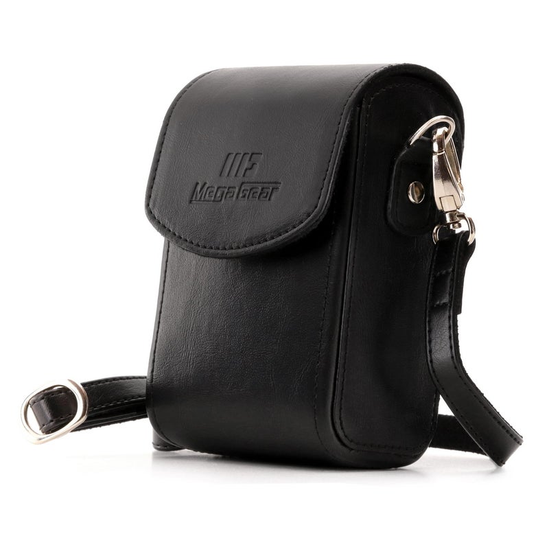 MegaGear Canon PowerShot SX740 HS SX730 HS Leather Camera Case with Strap Black - Image 2