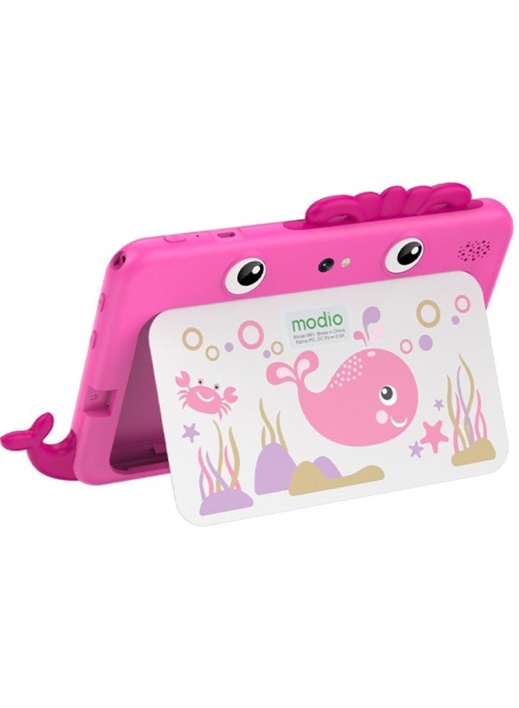 موديو M51 Kids Tablet – 7" Display, Dual Camera, 4GB RAM, 64GB Storage, 5GHz WiFi, Educational Apps, Parental Controls – Middle East Version with School Stationery Set – Pink - Image 2