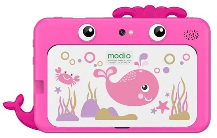 modio M51 Kids Tablet – 7" Display, Dual Camera, 4GB RAM, 64GB Storage, 5GHz WiFi, Educational Apps, Parental Controls – Middle East Version with School Stationery Set – Pink - Image 1