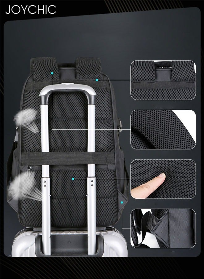 Joychic حقيبة ظهر كمبيوتر نحيفة مضادة للسرقة للأعمال مع منفذ شحن USB مقاومة للماء لحقيبة سفر لابتوب للرجال والنساء - Image 4