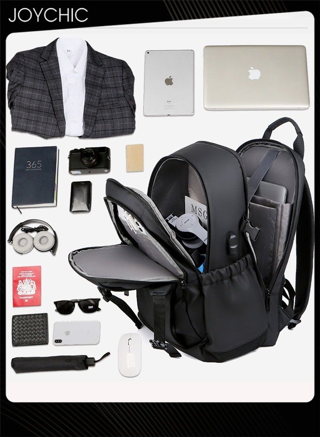 Joychic حقيبة ظهر كمبيوتر نحيفة مضادة للسرقة للأعمال مع منفذ شحن USB مقاومة للماء لحقيبة سفر لابتوب للرجال والنساء - Image 2