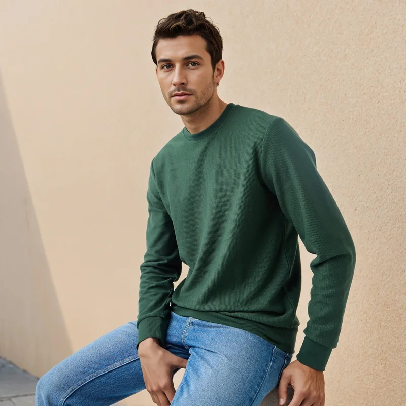 Splash FAV Herringbone Textured Sweatshirt