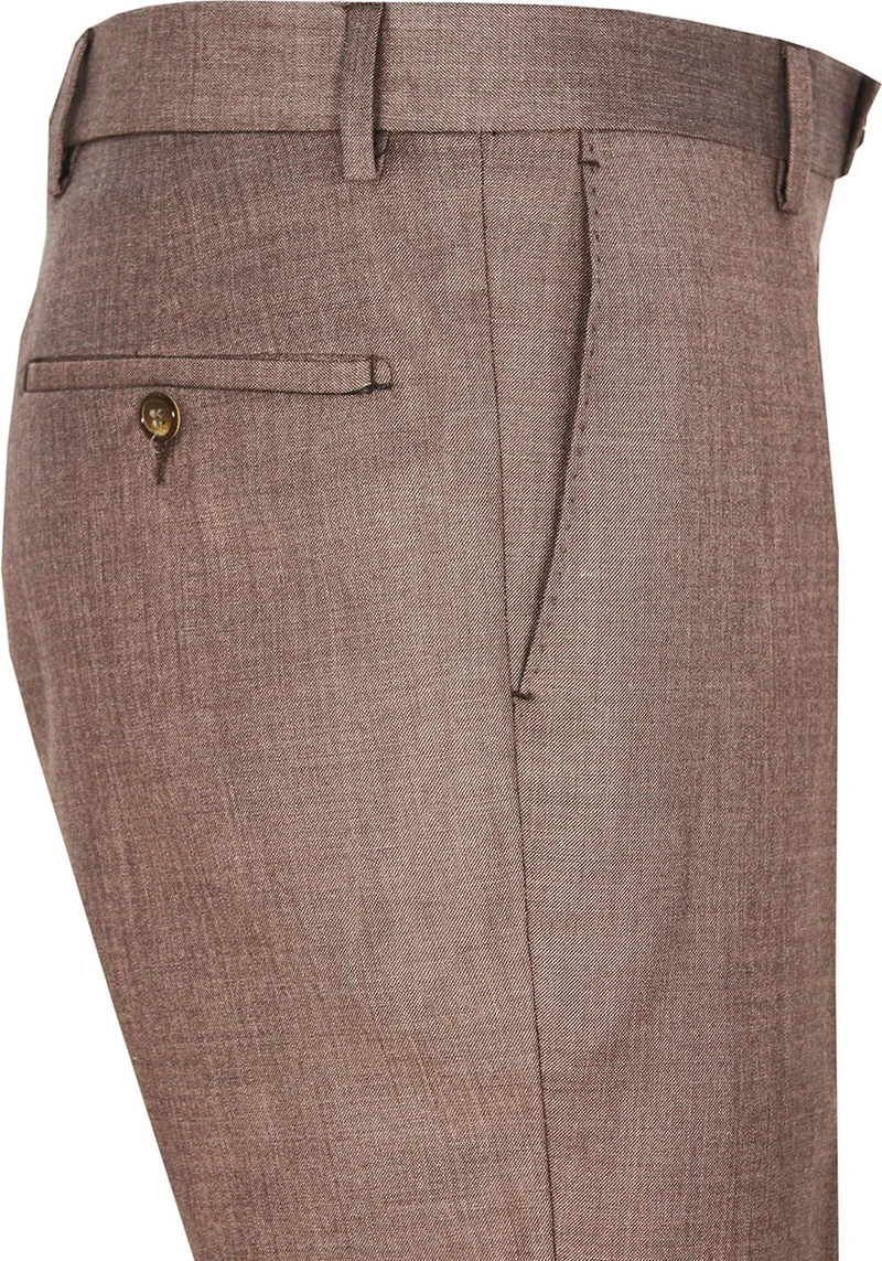 Varetta Men's Cinnamon Color Polyviscon Fabric Trousers