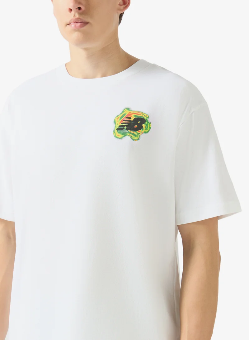 New Balance WHITE (WT) Heat Map Repeat Motion Graphic T-Shirt for Men | Best Price UAE