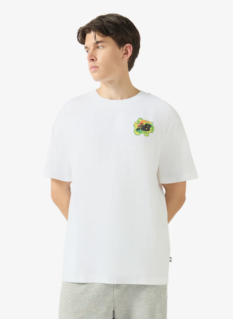 New Balance WHITE (WT) Heat Map Repeat Motion Graphic T-Shirt for Men | Best Price UAE