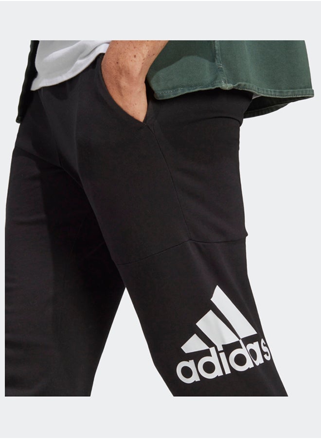 Adidas Essentials Single Jersey Tapered Badge Of Sport Joggers  - Image 4